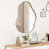 thumbnail of Espelho de parede irregular COSTWAY, espelho assimétrico, espelho com moldura para pendurar, espelho cosmético moderno de parede