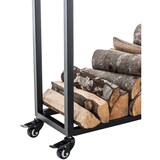 thumbnail of DELUKE® Kaminholzregal innen Metall BETTA mit Rollen, 25x100x150 Brennholzregal innen Kaminholzständer Kaminholzhalter Feuerholzregal