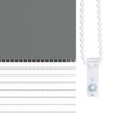 thumbnail of vidaXL Zebra rolgordijn 100x150 cm stofbreedte 95,9 cm donkergrijs