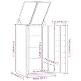 thumbnail of vidaXL Containerberging voor 1 container 69x79x117 cm staal antraciet