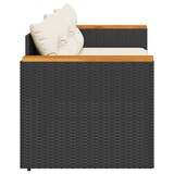 thumbnail of vidaXL Gartensofa mit Kissen 3-Sitzer Schwarz Poly Rattan
