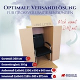 thumbnail of PROREGAL 3x Versandkarton 2-wellig | LxBxH 1200 x 600 x 600 mm | Mit Höhenriller & Belastbar bis 30 kg | Faltkarton Karton Paket für Versand mit DHL