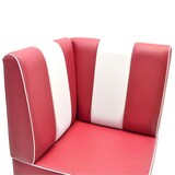 thumbnail of Americano Retro Eckbank | 264x264 cm | Dinerbank Set Rot & Weiß | Gastro Sitzbank mit Ecke