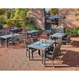 thumbnail of METRO PROFESSIONAL Stapelbare stoel met armleuningen en handgreep Barbados, polyrattan, zwart