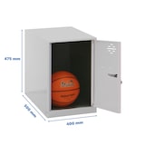 thumbnail of Metallschrank mini zerlegt GRAU 475x400x500 mm (Höhe x Länge x Breite)