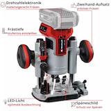 thumbnail of Einhell Akku-Oberfräse Kantenfräse TP-RO 18 Set Li BL - Solo