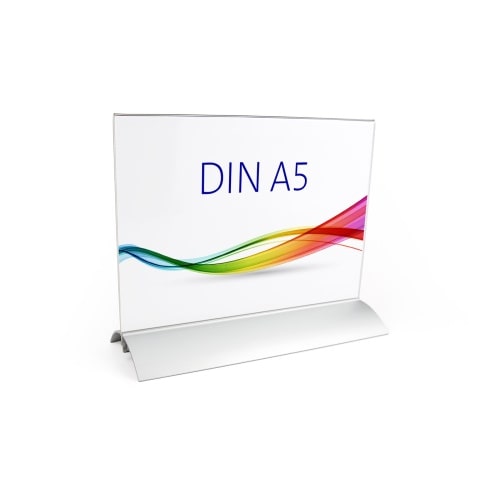 Tischaufsteller »Aluminium Clip« DIN A5 quer