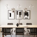 thumbnail of Zafferano Bilia 18 LED 8W 3000K Pendelleuchte aus Borosilikatglas und Metall in Antikgold-Optik, modernes Glockendesign