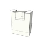 thumbnail of Oficit. Mostrador pequeño nuevo, 19mm, roble con sobremostrador blanco. Fácil montaje. Medidas: 80x50x105 (ancho x fondo x alto)