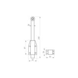 thumbnail of Verrou a plaquer 250 mm