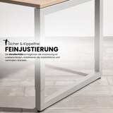 thumbnail of bümö höhenverstellbarer Eckschreibtisch R-Serie 200x120 cm in weiß, Gestell in Graphit - Schreibtisch L Form, großer Tisch für's Büro, Computertisch