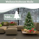 thumbnail of DELUKE® Weihnachtsbaum künstlich 160cm [Inkl. Lichterkette] Nordfichte -  Spritzguss | Tannenbaum naturgetreu inkl. Baumständer