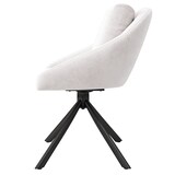thumbnail of Merax Esszimmerstuhl (360° drehbar, Set, 4 St), 4er Set Polsterstühle Drehstuhl mit Rückenkissen Wohnzimmerstuhl Samt, Beige