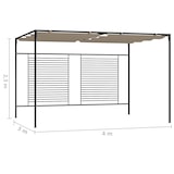 thumbnail of vidaXL Pavillon mit Ausziehbarem Dach 3x4x2,3 m Taupe 180 g/m²