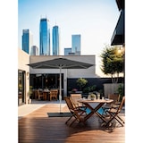 thumbnail of METRO PROFESSIONAL Demi-parasol rectangulaire, acier/aluminium, 2.1 x 1.3 m, avec manivelle, hydrofuge, anthracite/platine