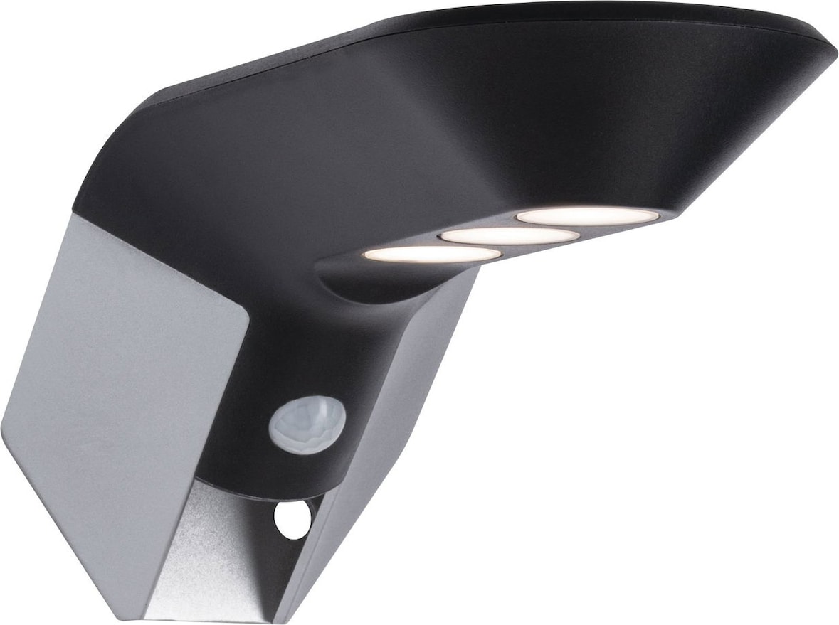 Paulmann Solar LED Hausnummernleuchte Soley Bewegungsmelder  IP44 3000K 42lm Anthrazit 94250