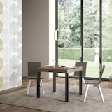 thumbnail of Mesa extensível para uso diário 90/246x90 cm cinza pomba com pés antracite