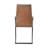 thumbnail of SalesFever Freischwinger Stuhl 2er Set | Bezug Kunstleder | Gestell Metall schwarz lackiert | geschwungene Rückenlehne | hellbraun