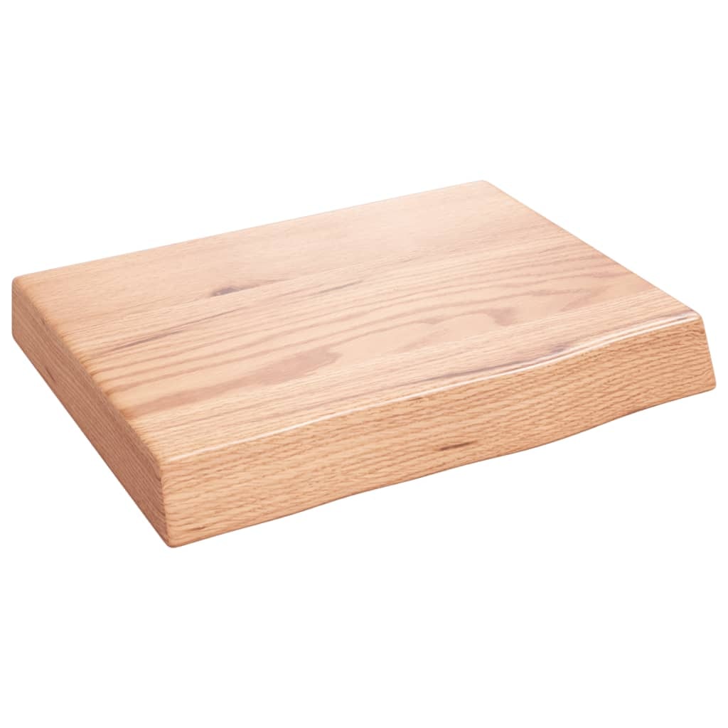 vidaXL Wandregal Hellbraun 40x30x(2-6) cm Massivholz Eiche Behandelt