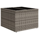 thumbnail of vidaXL Tuintafel met glazen blad 55x55x37 cm poly rattan grijs