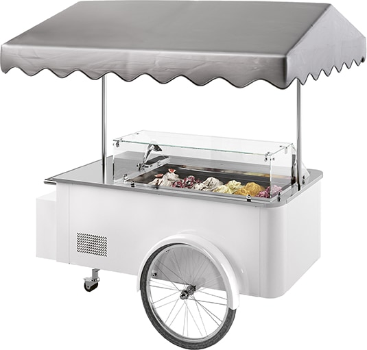 ISA Speiseeiswagen CARRETTINO WEISS, weiß