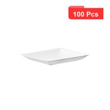 thumbnail of FHC - 100Pcs - Assiette carrée blanche en pulpe - 90x90mm