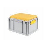 thumbnail of PROREGAL Sitzkissen für Eurobox NextGen Seat Box | BxT 30x40cm | Gelb | Eurobehälter, Sitzbox, Transportbox, Transportbehälter, Stapelbehälter
