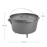 thumbnail of TAINO Dutch Oven Gietijzer 8L Ø 36cm Set Deksel Lifter Standaard Accessoires Gietijzer