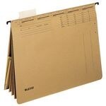 thumbnail of Leitz ALPHA Mehrfach-Hängehefter 1983 DIN A4 4x Kaufmännische Heftung 1x Innentasche V-Base 15 mm 250 g/m² Naturbraun 100% Recycelter Natron-Karton