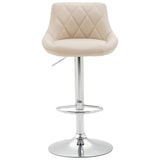 thumbnail of Décoshop26 - Barkruk/kinderstoel x 1 met decoratieve stiksels crèmekleurige PVC-zitting metalen poten 10_0005081