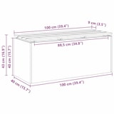 thumbnail of vidaXL Gartenbank Verzinkter Stahl 100 x 40 x 43 cm