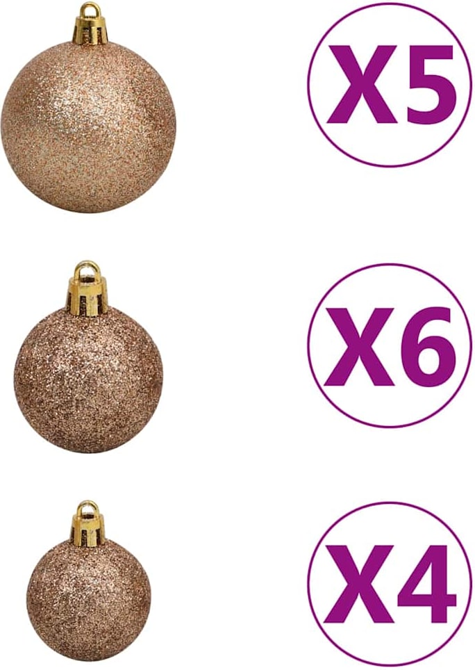 Glitzernde Christbaumkugeln in verschiedenen Größen.