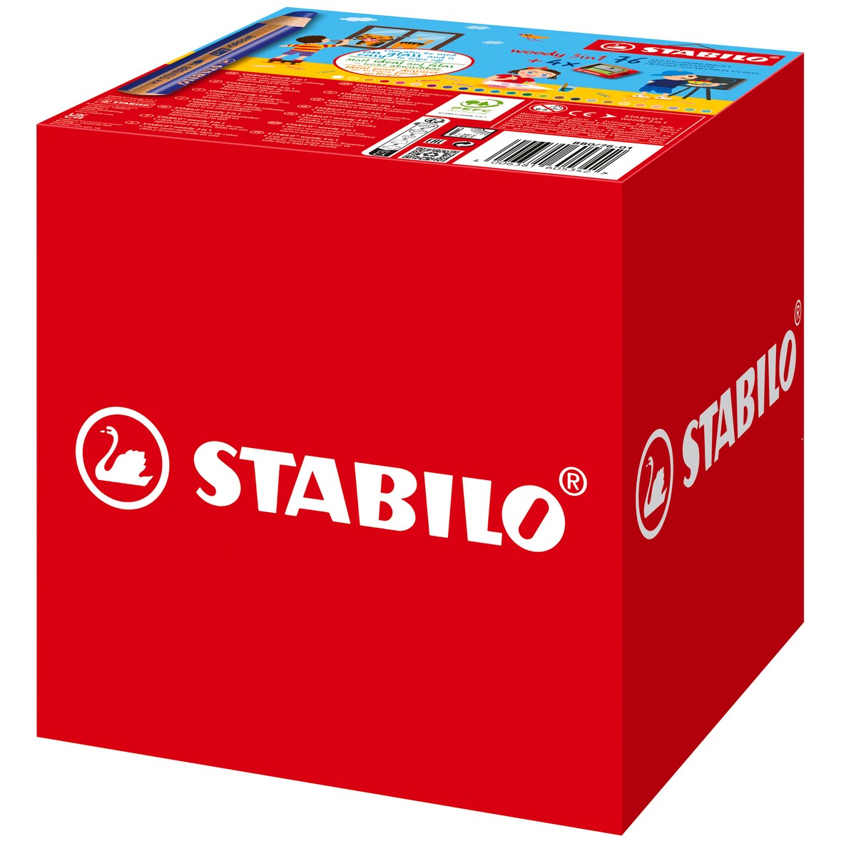 STABILO Maxi schoolpack de76 crayons woody 3 in 1 + 4 taille-crayons