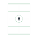 thumbnail of Universele A4 etiketten 25 vel 105x74 mm TRANSPARANT, voordeelpak: 3x 25 vel