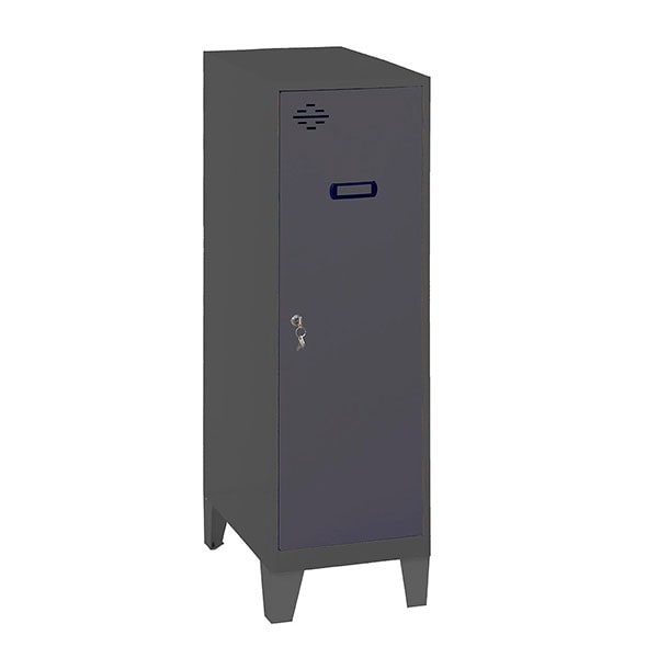 SimonRack Vestiaire Métallique Bas 1015x400x500 mm, 1 Porte avec Clé, Avec Pieds et Séparateur, Anthracite - Simonlocker