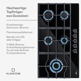 thumbnail of Ignito Chef Edition 5 Zonen Gaskochfeld 5-flammig Sabaf-Brenner Glaskeramik Schwarz