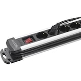 thumbnail of Sygonix SY-4538268 Steckdosenleiste mit Schalter 12fach Schwarz, Silber Schutzkontakt 1 St.