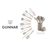 thumbnail of Set d'ustensiles de cuisine en bois et silicone GUNNAR - 11 pièces