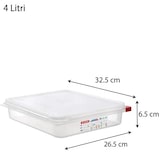 thumbnail of  Araven Hermetico Gastronorm GN1/2, 65mm, 4 l, doble cierre hermético