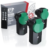 thumbnail of BEARWARE Außenbereich Funksteckdosen Set mit Fernbedienung - 3x Outdoor Funkschalter Steckdosen