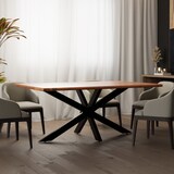 thumbnail of DELUKE® Tischgestell Metall THORN Stahlgestell beschichtet, 71x150x78cm HxBxT| Tischbeine Outdoor Tischfüße Tischuntergestell Schwarz
