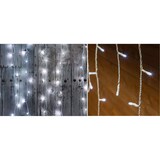 thumbnail of Tenda cascata luci led per uso esterno interno - 120 Led - Bianco - Cavo luci 3 mt - H 75 cm
