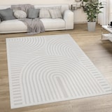 thumbnail of Teppich Kurzflor Struktur Wohnzimmer schmutzabweisend Creme Rechteckig 120x160 | 100% Polypropylen | Florhöhe: 10 mm | nicht waschbar