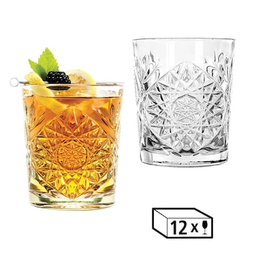 Libbey set van 12 D.O.F drinkglazen -HOBSTAR- 355 ml, Ø 9 cm, H: 10,5 cm