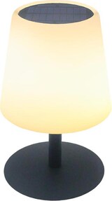 thumbnail of Lumisky 2 kleine, stehende Solar-Tischlampen, H 25 cm Stahl Grau