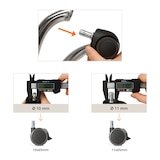 thumbnail of 5x Hartbodenrollen mit Feststellbremse ROLO STOP 11mm / 65mm (5er Pack) hjh OFFICE