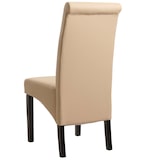 thumbnail of Set di 6 sedie da sala da pranzo Sedia da cucina Sedia M37 ~ Pelle, crema, piedi scuri