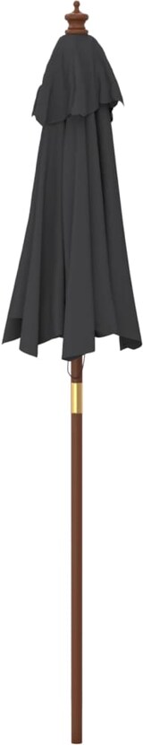 thumbnail of Ombrellone da giardino con palo in legno nero 196x231 cm modello Outdoor Phi Plus