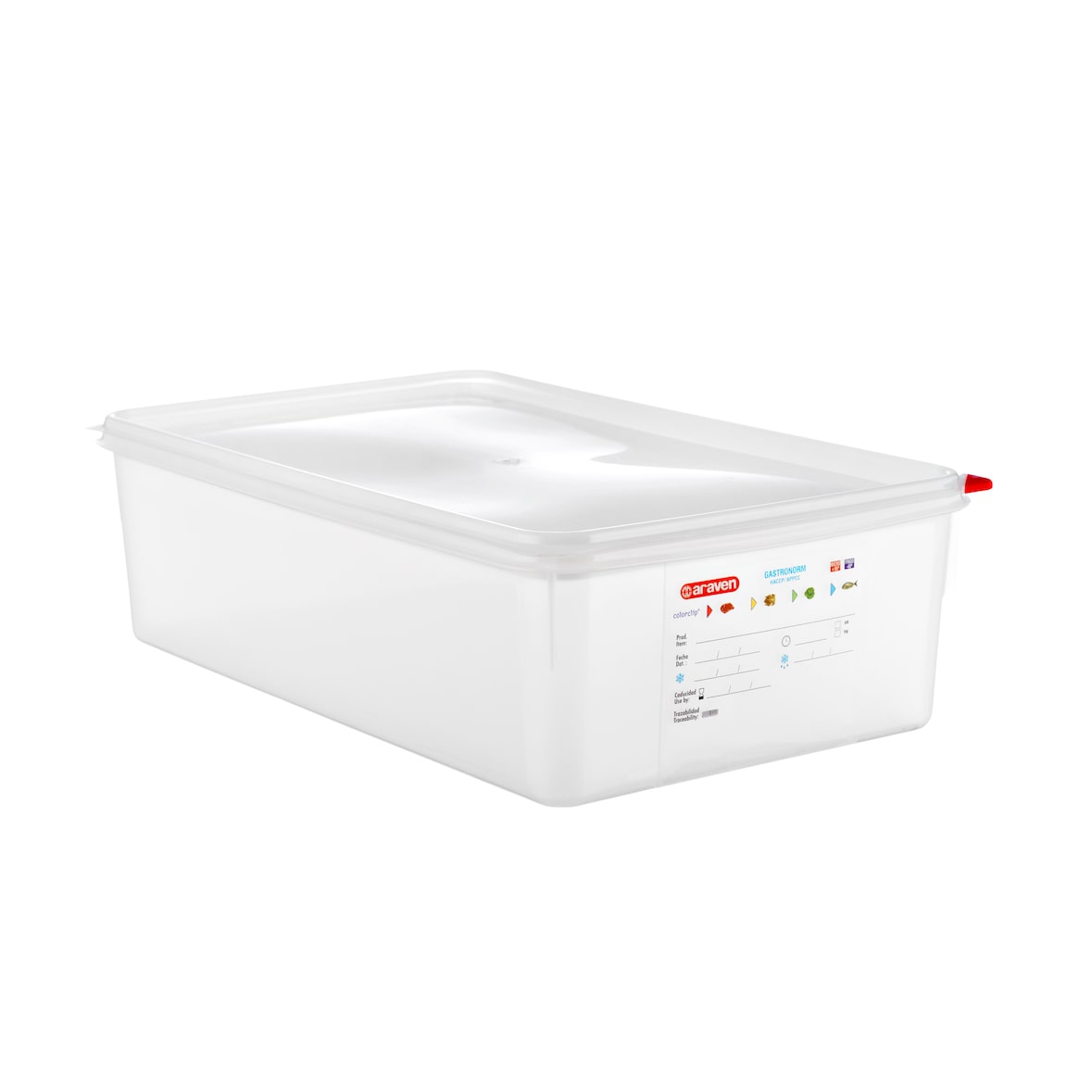 ARAVEN 03037 recipiente de almacenar comida Dispensador Rectangular,  Ancho: 530 mm, Profundidad: 325 mm, Altura: 150 mm, 20,5 L Translúcido 1 pieza