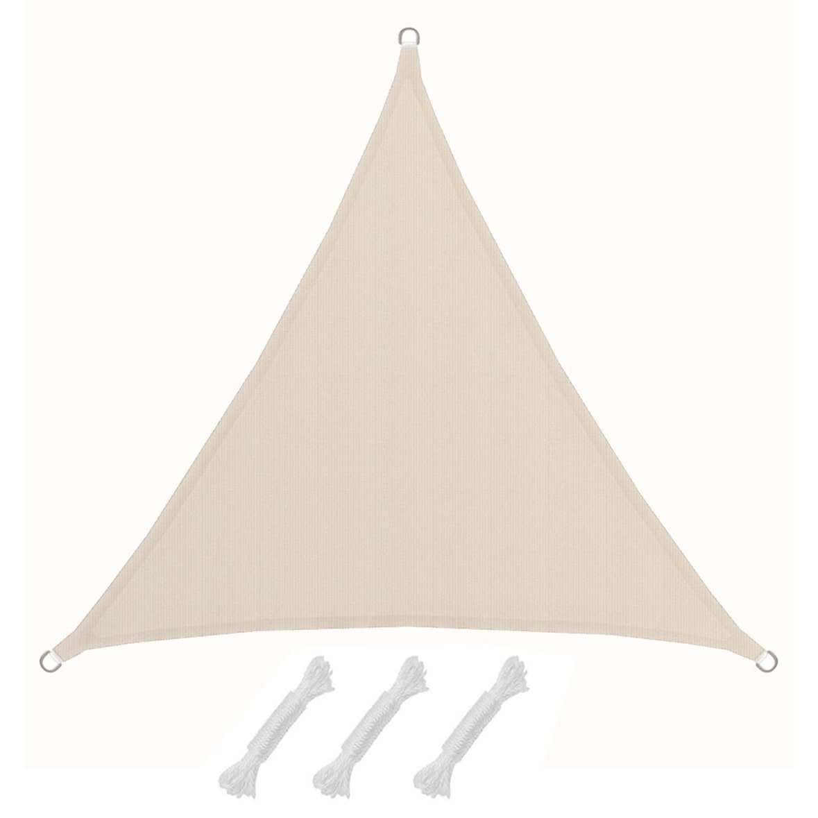 UPF50+ Toldo UV 2x2x2 m Triángulo Hidrófugo Vela de Protección Solar Beige